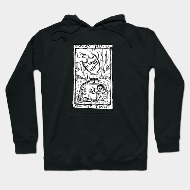 Everything All the Time - Idioteque Illustrated Lyrics Hoodie by bangart